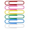 Round Jumbo Paper Clip 2" 35's Assorted Colors
