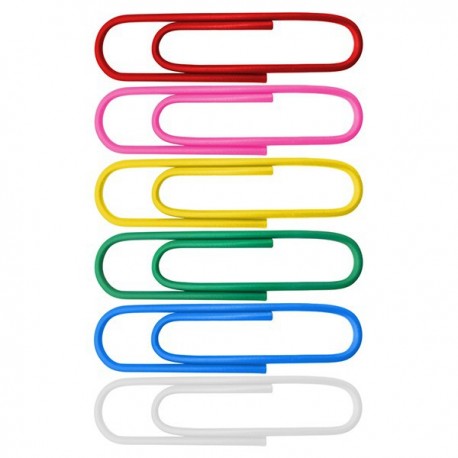 Round Paper Clip 1.3" 33mm 150's Assorted Colors