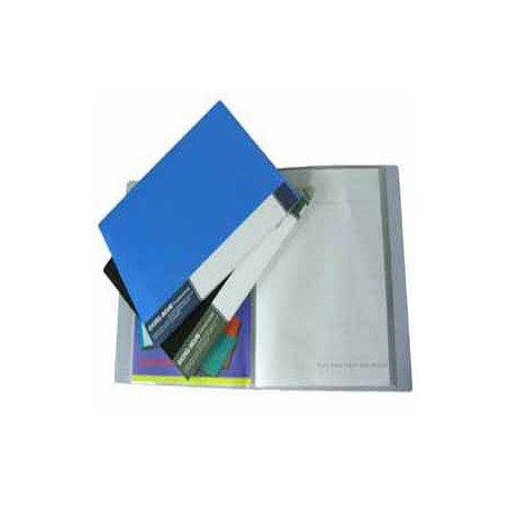 Database FT20 Clear Holder F4 20Pages Black/Blue/Grey