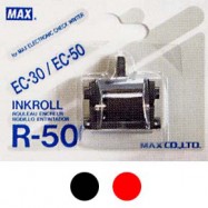 Max EC/R-50 Electronic Checkwriter Ribbon Black/Red