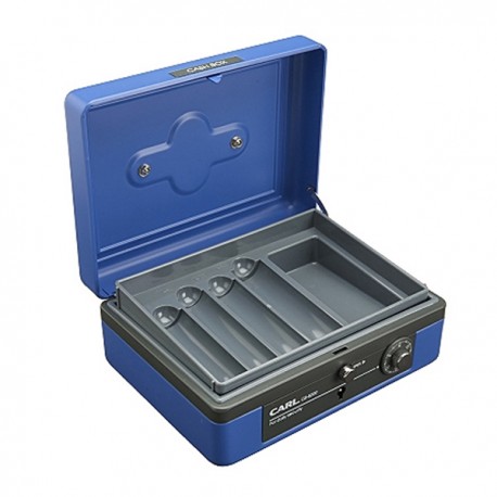 Carl CB-8200 Double Layers Cash Box w/Keys &amp; Lock 8"