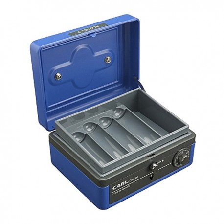 Carl CB-8100 Double Layers Cash Box w/Keys And Lock 6"