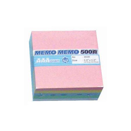 Memo Pad 3.5"x3.5" Assorted Colors