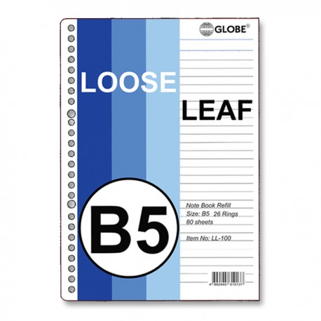 Loose Leaf Paper 26-Hole B5 100Sheets