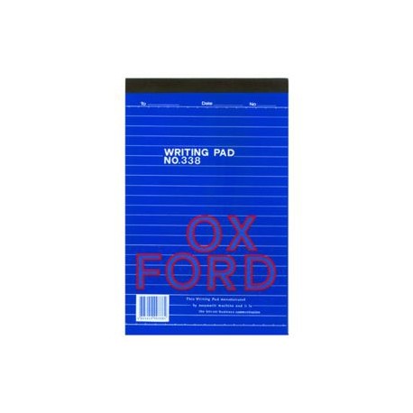 Oxford 338 Writing Pad Single Line Ruled A5 50Pages