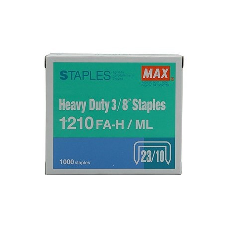 Max 1210FA-H 23/10 Staples 10mm 1000's