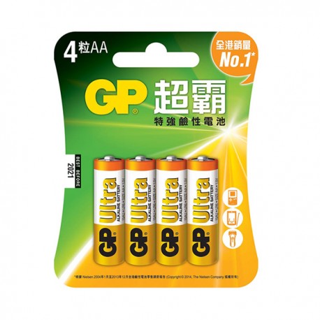 GP 超霸 特強鹼性電池 2A 4粒
