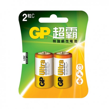 GP 超霸 特強鹼性電池 C 2粒