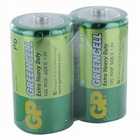 GP Greencell Battery D 2pcs Shrink Plastic Bag