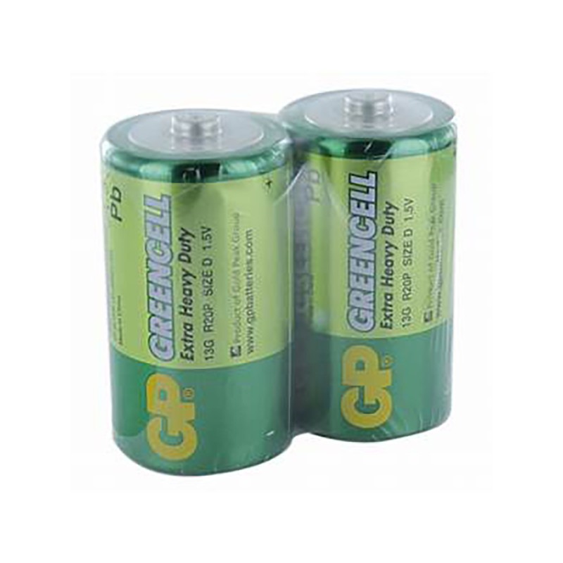 GP Greencell Battery D R20 1.5V 2pc