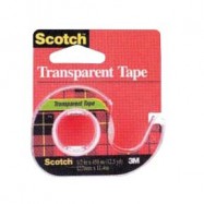 3M Scotch 144 Transparent Tape w/Dispenser 1/2"(12mm)x12.5yds