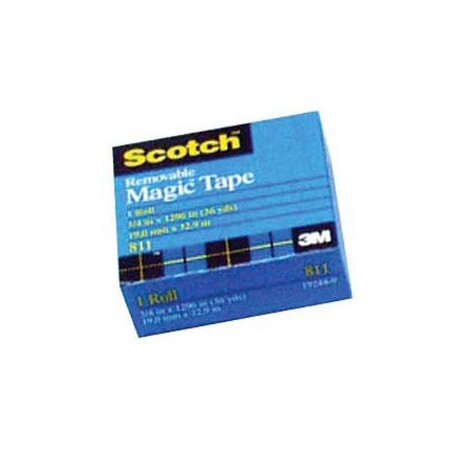 3M Scotch 811 Removable Magic Tape 3/4"(19mm)x36yds