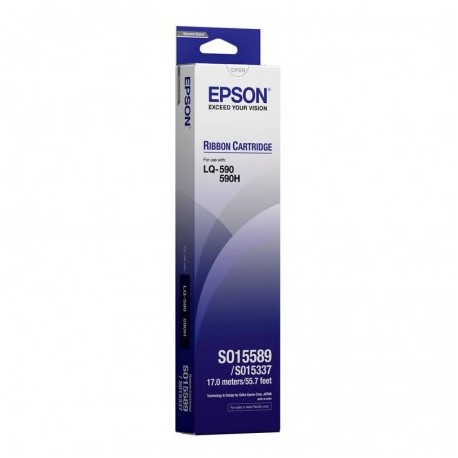 Epson S015337/S015589 Printer Ribbon For LQ-590 Black