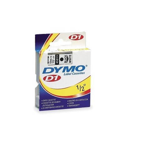 Dymo 45013 D1 Tape 12mmx4M Black On White