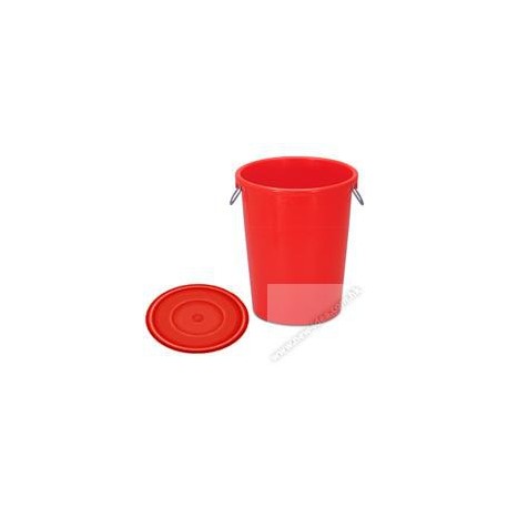 Red A 249/250 Rubbish Bin w/Cover 64Litre Red