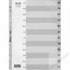 Bantex 6219 PVC Index Divider A4 Jan-Dec Grey