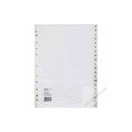 Bantex 6286 PVC Index Divider A4 A-Z Grey