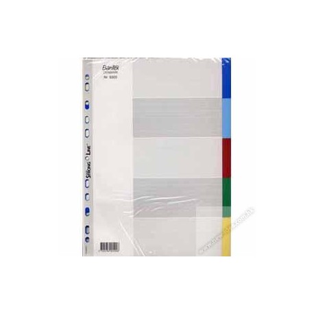 Bantex 6005 PVC Color Index Divider A4 5Tabs