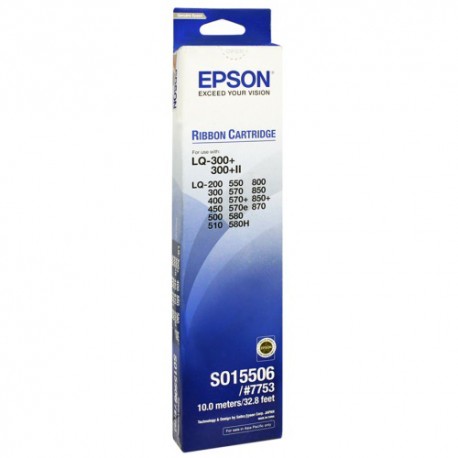 Epson S015506/S015021 7753 Printer Ribbon For LQ-570 Black