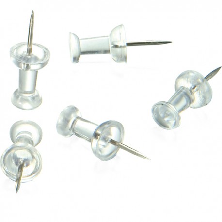 Globe Push Pin 18's Clear