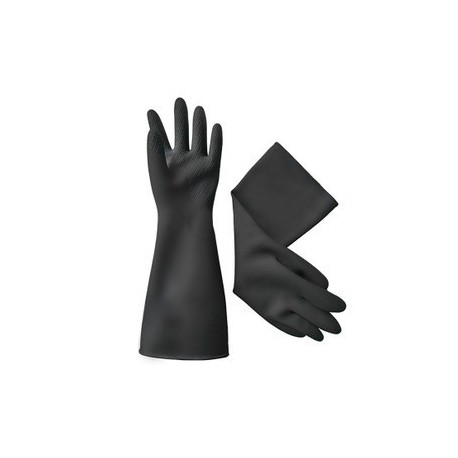 Industrial Rubber Gloves Large Black