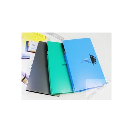Deli 5773 Name Card Holder 240's Black/Blue