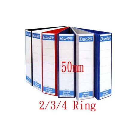 Bantex 1284 (1225) 2,3,4D Ring PVC Insert Binder A4 50mm