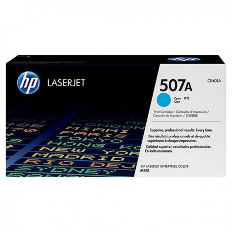 HP CE401A 507A Toner Cartridge Cyan