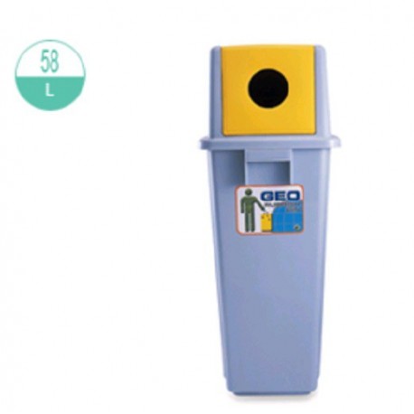 GEO 58C Can And Plastic Bottle Recycle Rubbish Dustbin