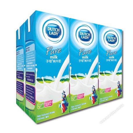 Dutch Lady UHT Plain Milk 225ml 6Packs