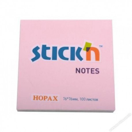Stick-N 21148 Note 3"x3" Pink