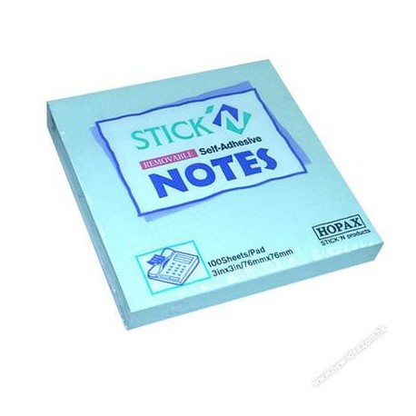 Stick-N 21149 Note 3"x3" Blue