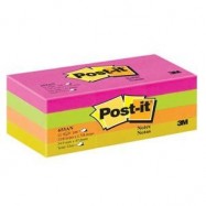3M Post-it 653-AN Note 1.5"x2" 12Pads Neon Colors