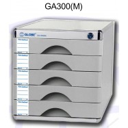 Globe GA300M Desktop Filing Cabinet w/Lock and 5-Drawer A4