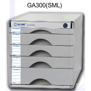 Globe GA300SML Desktop Filing Cabinet w/Lock and 5-Drawer A4