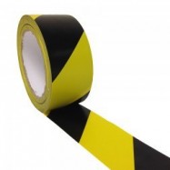 Warning PP Adhesive Tape 2" Yellow Black