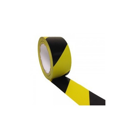 Warning PP Adhesive Tape 3" Yellow Black
