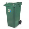 GEO 240 w/Lid & Wheel Rubbish Bin 204Litre Green