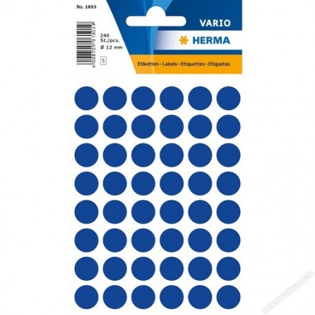 Herma 1853 Round Labels 12mm 240's Dark Blue