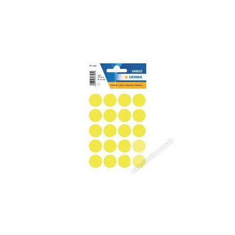 Herma 1884 Round Labels 19mm 100's Luminous Yellow