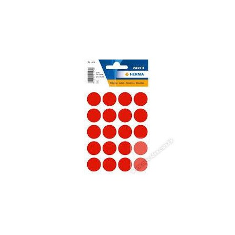 Herma 1876 Round Labels 19mm 100's Luminous Red