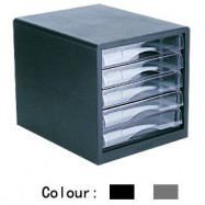Deli 9775 Desktop Cabinet A4 With 5-Drawer Grey/Black
