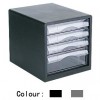 Deli 9774 Desktop Cabinet A4 With 4-Drawer Grey/Black