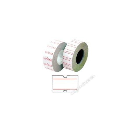Price Labels 12mmx22mm 10Rolls 2 Red Lines on White
