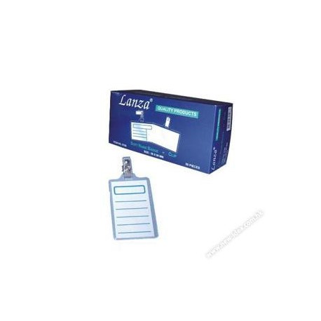 Lanza 9107 Soft Name Badge w/Clip 90mmx56mm Vertical