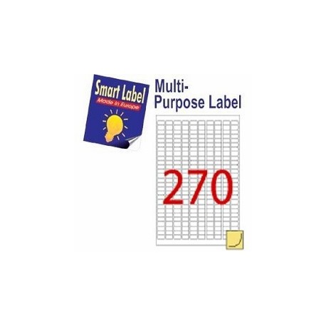 Smart Label 2615 Multipurpose Labels A4 17.8mmx10mm 27000's White