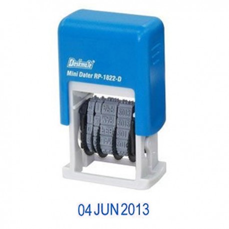 Deskmate RP-1822D4 Self-Inked Date Chop 4mm Blue