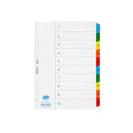 Bantex 6240 Mylar Color Index Divider A4 10Tabs