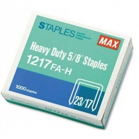 Max 1217FA-H 23/17 Staples 17mm 1000's