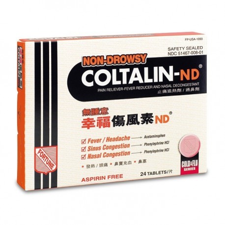 Fortune Pharmacal Non-Drowsy ND Coltalin 24's